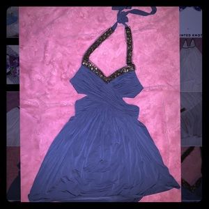 Gorgeous navy BCBG cocktail dress w/ side cutouts